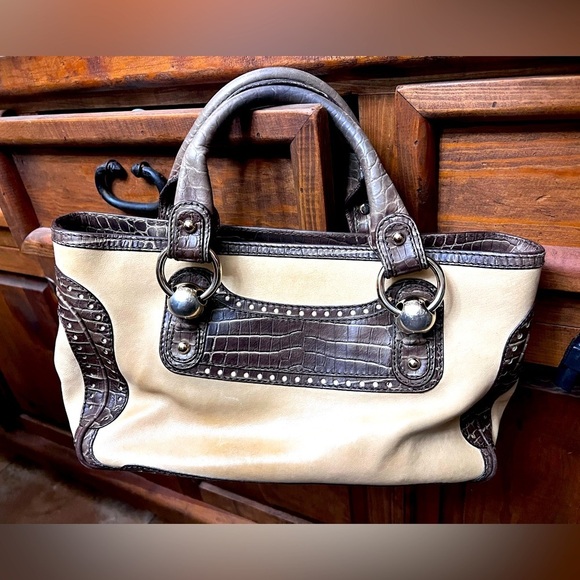 Vintage Celine Boogie Bag. Leather. Good condition. Tan. Authentic - Picture 2 of 10